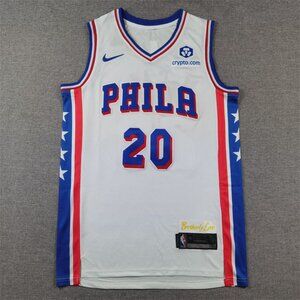 Philadelphia 76ers #20 White Nike Jersey – Embiid Era Style